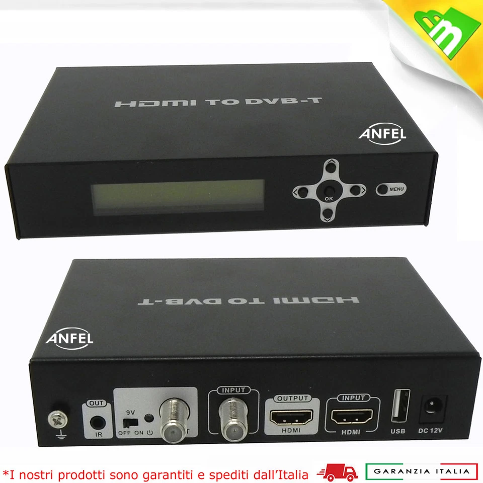 MODULATORE DIGITALE TERRESTRE SKY RF TV HDMI USCITA LOOP FULL HD 1080i/P DHM-300 - Immagine 1 di 4