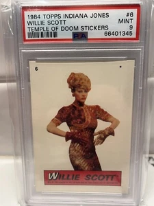 Willie Scott - Indiana Jones & The Temple Of Doom 1984 Topps Sticker #6 PSA 9 - Picture 1 of 2