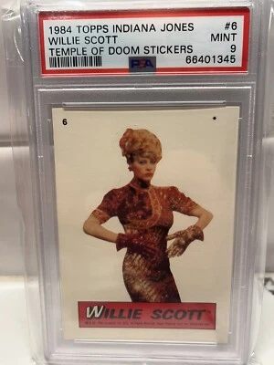 Willie Scott - Indiana Jones & The Temple Of Doom 1984 Topps Sticker #6 PSA 9 - Image 1 of 2