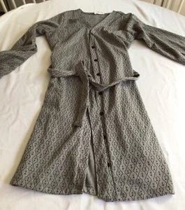 Lucky Brand Damen Greige Oversize Open Front Belted Cardigan Pullover Gr. M - Bild 1 von 13