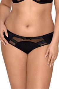 Tüll-Slip in schwarz für Übergrößen transparent elastisch Höschen XXL oder 4XL - Bild 1 von 14