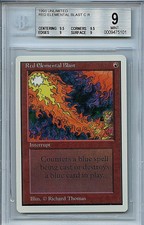 MTG Unlimited Red Elemental Blast BGS 9.0 (9) Mint Card Magic Amricons 5101