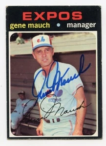 Gene Mauch Signed 1971 Topps #59 Expos Guaranteed Authentic NICE KOA - Bild 1 von 1
