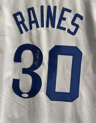 Tim Raines autographed custom Montreal Expos Jersey (JSA COA) 7×All-Star - Image 1 of 3