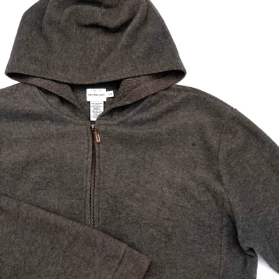 Calvin Klein Sweatshirt Womens Large Brown Fleece Full Zip L/S Hoodie - Image 1 of 4
