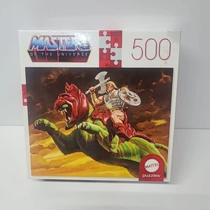 Puzzle Masters of the Universe He-Man & Battle Cat Mattel Jigsaw 500 Piece NEW - Picture 1 of 2