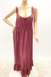 Maxi Vestido Jessica London Para Mujer 22 Rojo Boho Campesino Casa Núcleo Pradera Lino - Imagen 1 de 9