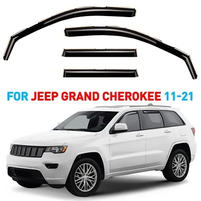 Protectores de lluvia viseras de ventilación para Jeep Grand Cherokee 2011-2021 Foto 1 de 4
