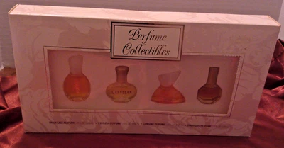 JUEGO DE 4 PIEZAS PERFUME COTY 1/8 OZ CADA UNO L'EFLEUR, ANHELO, VERDADERO ENCAJE, ESMERAUDA Foto 1 de 4