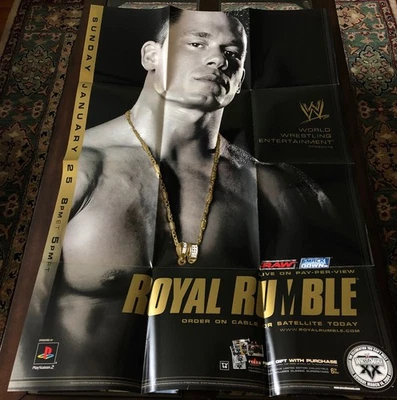 Póster WWE 2003 Royal Rumble John Cena anuncio grande lucha libre Foto 1 de 4