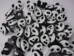 50 x Cute Panda Face 3D Shaped Novelty Children's Buttons 18mm P48 - Picture 1 of 2