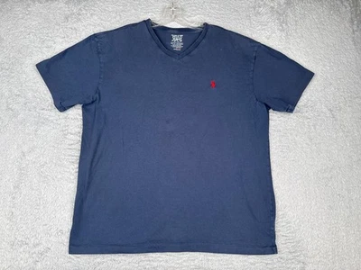 Camisa Polo Ralph Lauren Hombre Grande Azul Cuello en V Manga Corta 100% Algodón LEER Foto 1 de 4