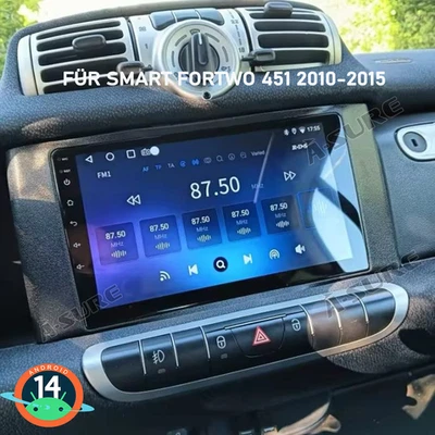Apple Carplay Android 14 Autoradio GPS Navi WiFi Für Smart Fortwo 451 2010-2015 - Bild 1 von 4