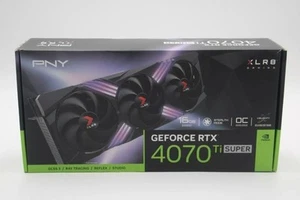 New PNY GeForce RTX 4070 Ti SUPER 16GB Overclocked ARGB VERTO Triple Fan - Picture 1 of 20