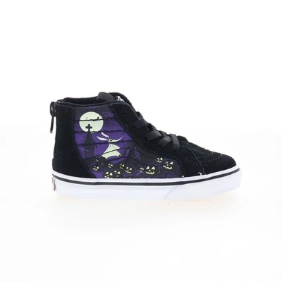 Vans Sk8-HI Zip Toddler Nightmare Before Christmas Boys Black Sneakers Shoes 5 - Image 1 of 4