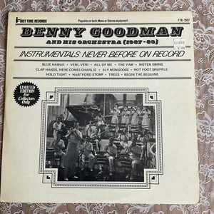 Benny Goodman And His Orchestra Lp Instrumentals Never Before On Record On First - Picture 1 of 4