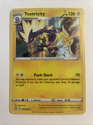Toxtricity 107/264 - Swsh08: Fusion Strike Holo (NM) - Image 1 of 2