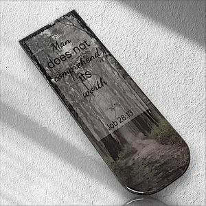 Bible Verse Magnetic Bookmark, Foldable, Double Sided, Multicolor Scenery. - Imagen 1 de 10
