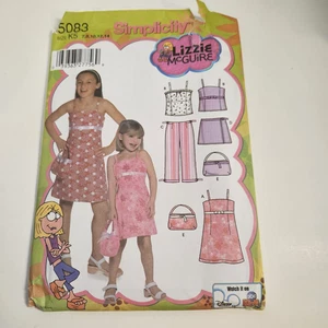 Simplicity Lizzie McGuire Girls Dress Top Pants Skirt Purse Pattern Size 7-14 - Picture 1 of 3