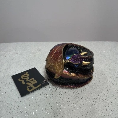 Windstone Ediciones Dragón Rizado Negro Dorado Rizo Como Nuevo En Caja Con Etiqueta Peña Foto 1 de 4
