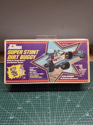 Vintage Ideal 1982 Team America Super Stunt Dirt Buggy & Figure Set NEW SEALED - Image 1 of 4