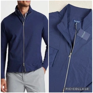 Peter Millar Crown Men Size 2XL Navy Solstice Performance Hybrid Full Zip Jacket - Picture 1 of 12