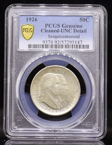 1926 Sesquicentennial Half Dollar PCGS UNC Detail-Cleaned - Picture 1 of 4