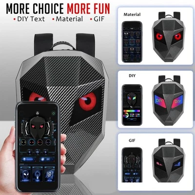 LED Smart Motorrad Rucksack mit DIY Bluetooth App gesteuert - Bild 1 von 4