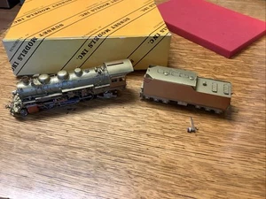 Vintage Ho Gauge Brass Sunset Models Santa Fe 2-8-2 Steam Locomotive Used, Box - Picture 1 of 20