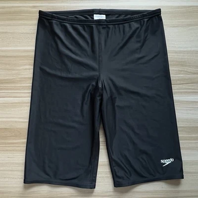 Speedo Mens PowerFLEX Eco Jammer Swimsuit Size 34 Black Swim Chlorine Resistant - Image 1 of 4