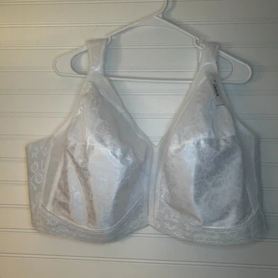 NEW Playtex 18 Hour  Women's 54D Ultimate Shoulder Comfort Wirefree Bra Wht 4693 - Image 1 of 4