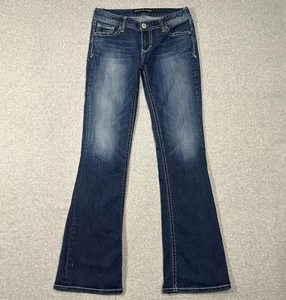 Express Stella Boot Cut Low Rise Jeans Damen 10L dezent Distress Western Cowgirl - Bild 1 von 9