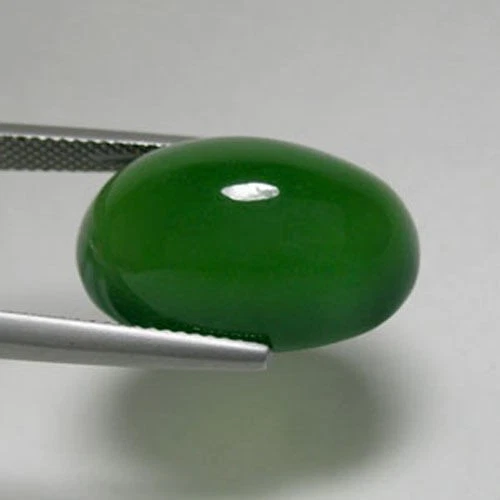 19.95 ct MINED DEEP CHROME GREEN NATURAL SERPENTINE  CABOCHON  03515  A1 - Image 1 of 2