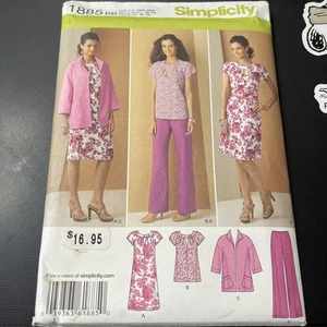 Simplicity Pattern 1885 Womens Pullover Dress~Tunic & Jacket & Pants 20W-28W - Picture 1 of 2