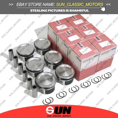 Juego de 6 pistones y anillos STD Φ83mm para Volvo XC90 S80 2.9T T6 L6 B6294T 274365 Foto 1 de 4