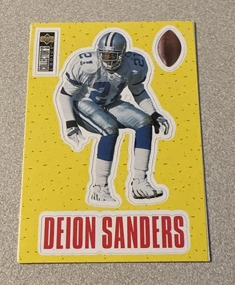 1996 UD Collector's Choice Sticker #S8 Deion Sanders Cowboys - Image 1 of 2