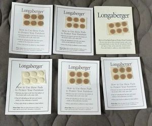 Longaberger Natural And White Color Felt Pads Dots - Picture 1 of 1