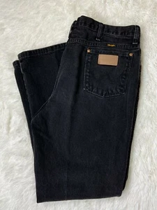 Pantalones de mezclilla Wrangler de pierna recta lavados negros lisos para hombre talla 38 x 31 - Imagen 1 de 4