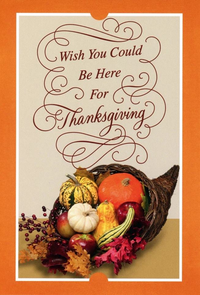 Across The Miles THANKSGIVING Greeting Card, Wish You Were Here by Hallmark +✉ - Image 1 of 4