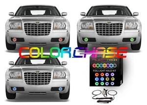 Kit de halo de flujo de luz antiniebla LED de persecución de color para Chrysler 300 05-10 - Imagen 1 de 10