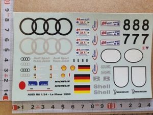 DECALS 1/24 AUDI R8  - #7 ou #8 - TEAM JOEST - LE MANS 1999 - COLORADO DCC1241 - Picture 1 of 1