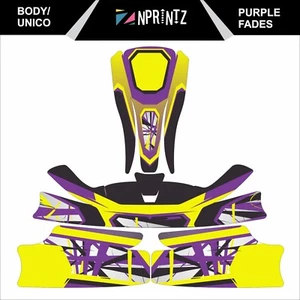 UNICO PURPLE FADES FULL KART STICKER KIT - KARTING - - Picture 1 of 5