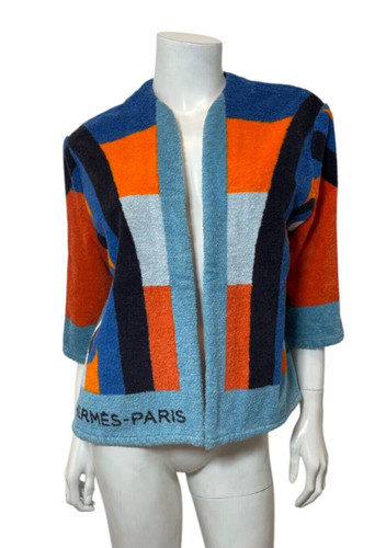 Giacca Hermès asciugamano Lily Eve Terry S M nuova senza etichette