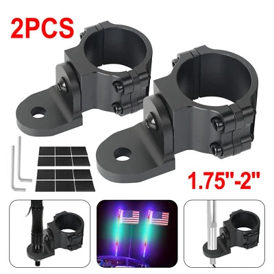 2X For Can-Am Maverick X3 Rear LED Flag Whip Antenna Reverse Light Mount Bracket - Image 1 of 4