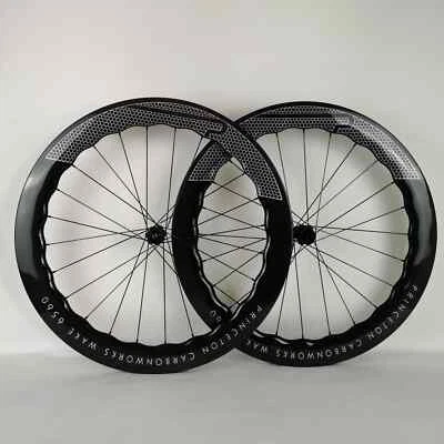6560 Full Carbon Road Bike Wheelset 700C Princeton Disc Brake Wheels UD Glossy - Image 1 of 4