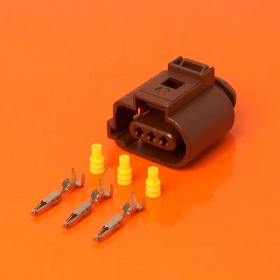 VW AUDI VAG 3B0 973 703A - 3 Pin Sealed Female Steering Sensor Plug - 3B0973703A - Image 1 of 4