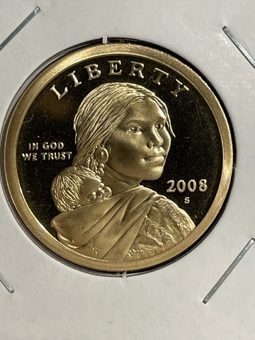 2008 S Sacagawea Proof Dollar, beautiful, attractive, PR++, DCAM Cover