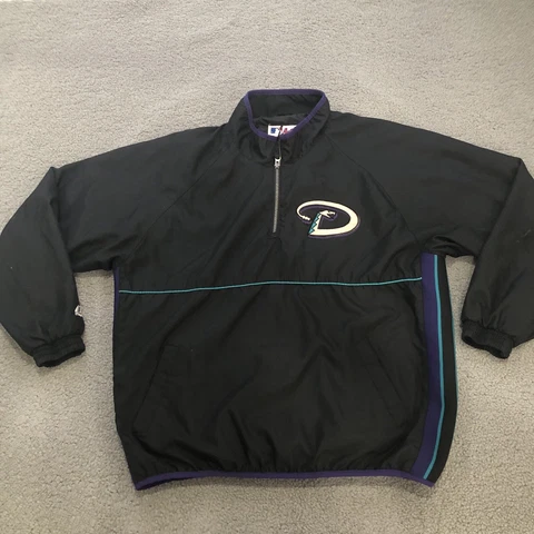 Vintage Arizona Diamondbacks Sweater Men's Large Majestic Pullover Windbreaker Cover