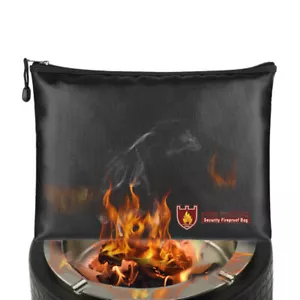 2000℉ Fireproof Money Bag Waterproof Safe Cash Box Document Envelope File Pouch - Picture 1 of 8