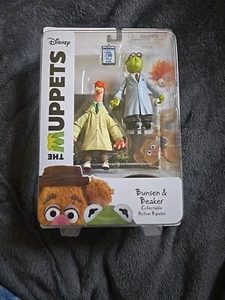 New - BUNSEN & BEAKER Action Figures THE MUPPETS Diamond Select Toys DISNEY Rare - Picture 1 of 2